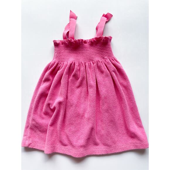 Toddler Girls Janie and Jack Pink Terry Cloth Swim Cover Up Size 12-18 Months - Picture 3 of 4